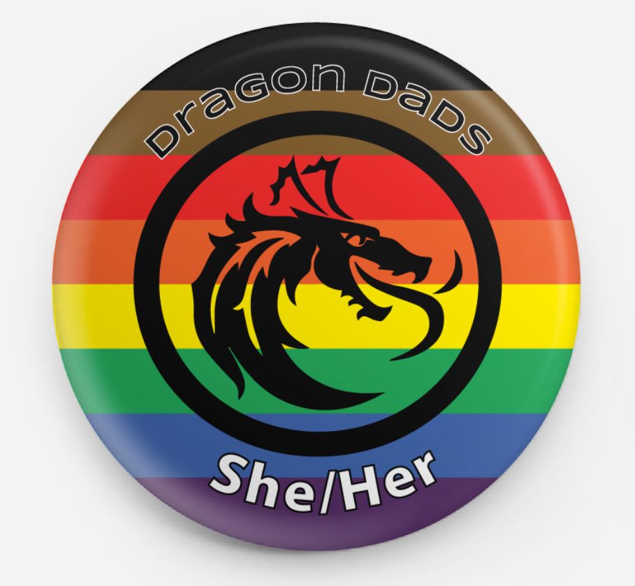 Pronoun Buttons Philly Pride Flag