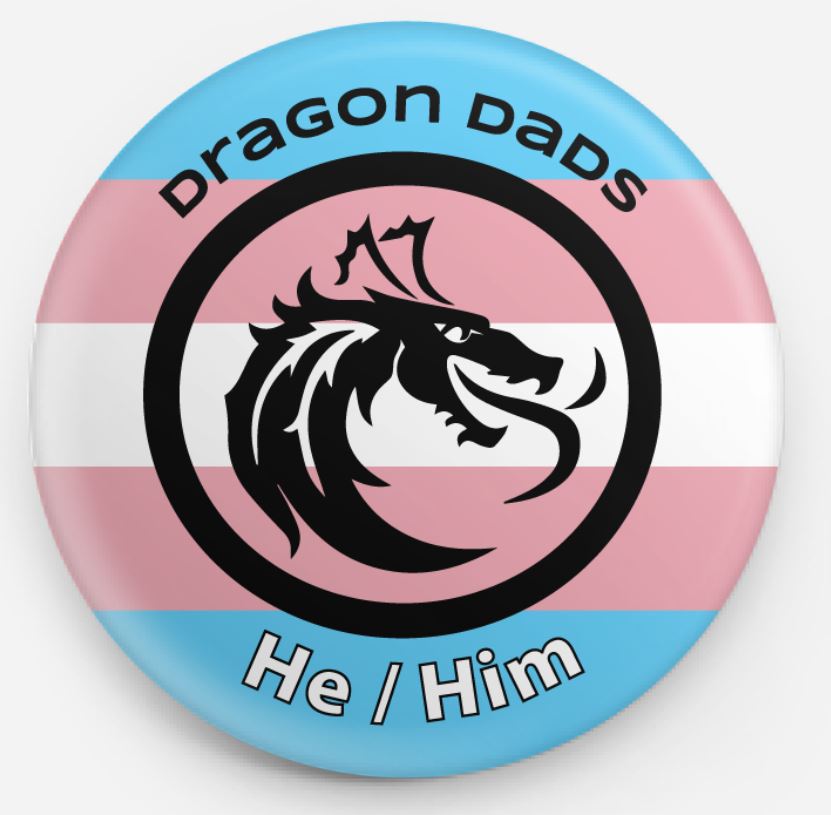 Pronoun Buttons Trans Flag