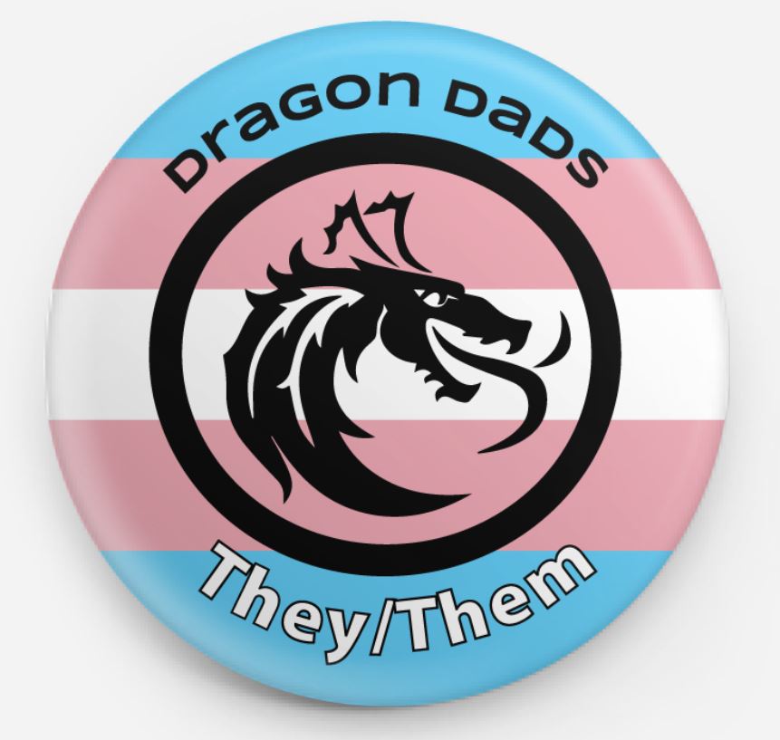 Pronoun Buttons Trans Flag