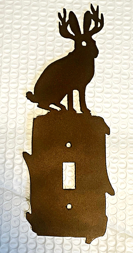 Jackalope Light Switch Plate
