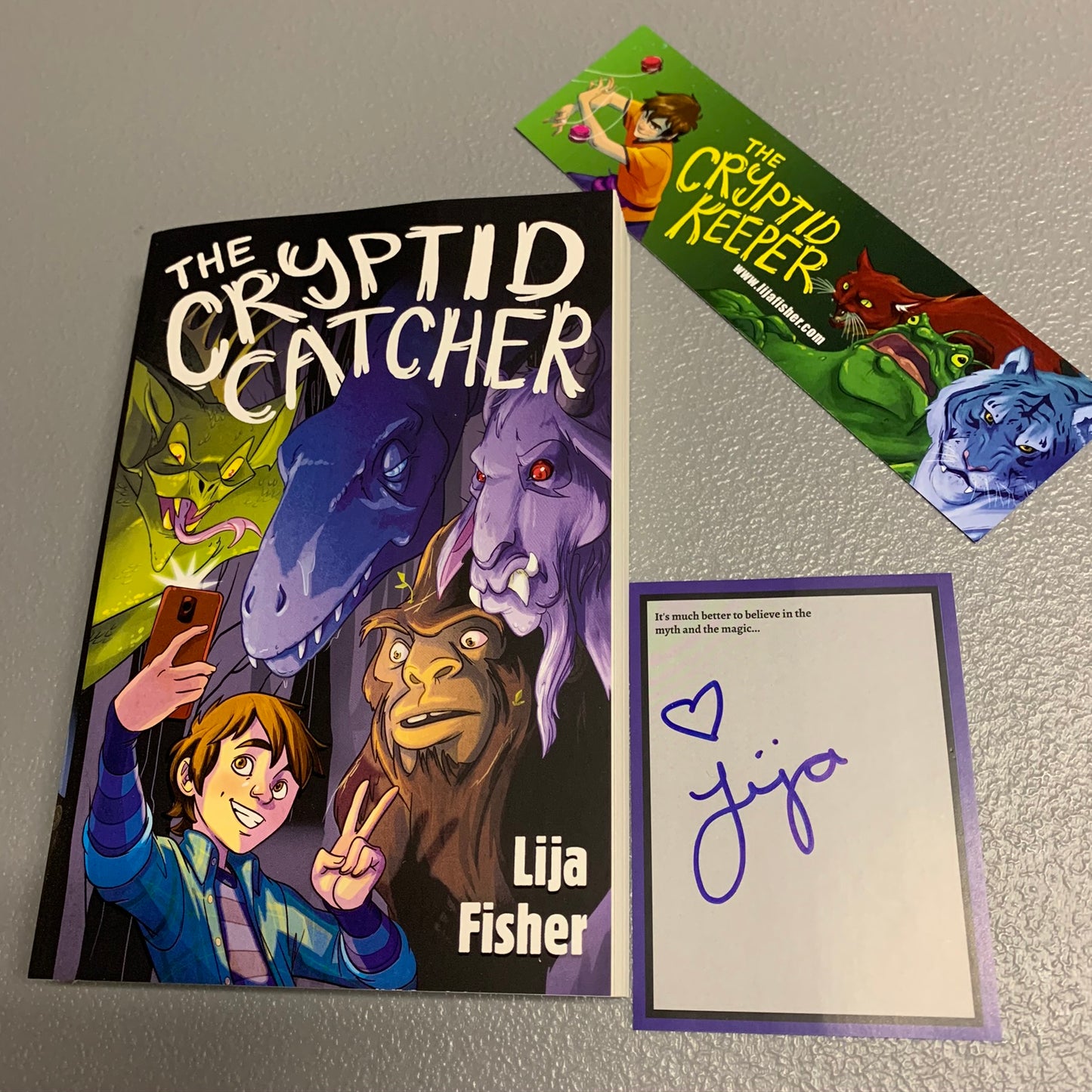 The Cryptid Catcher Book with Autograph Plate and Bookmark