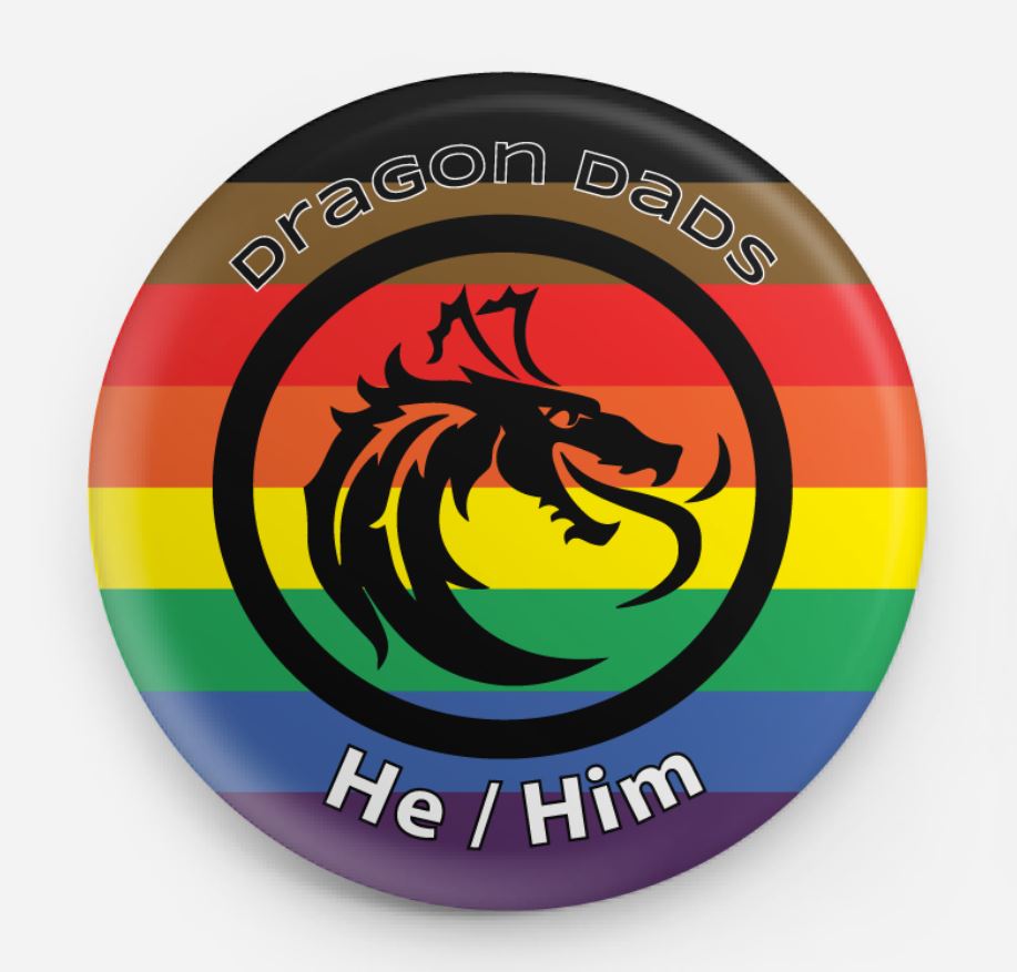Pronoun Buttons Philly Pride Flag