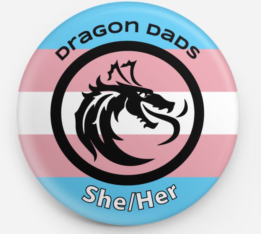 Pronoun Buttons Trans Flag