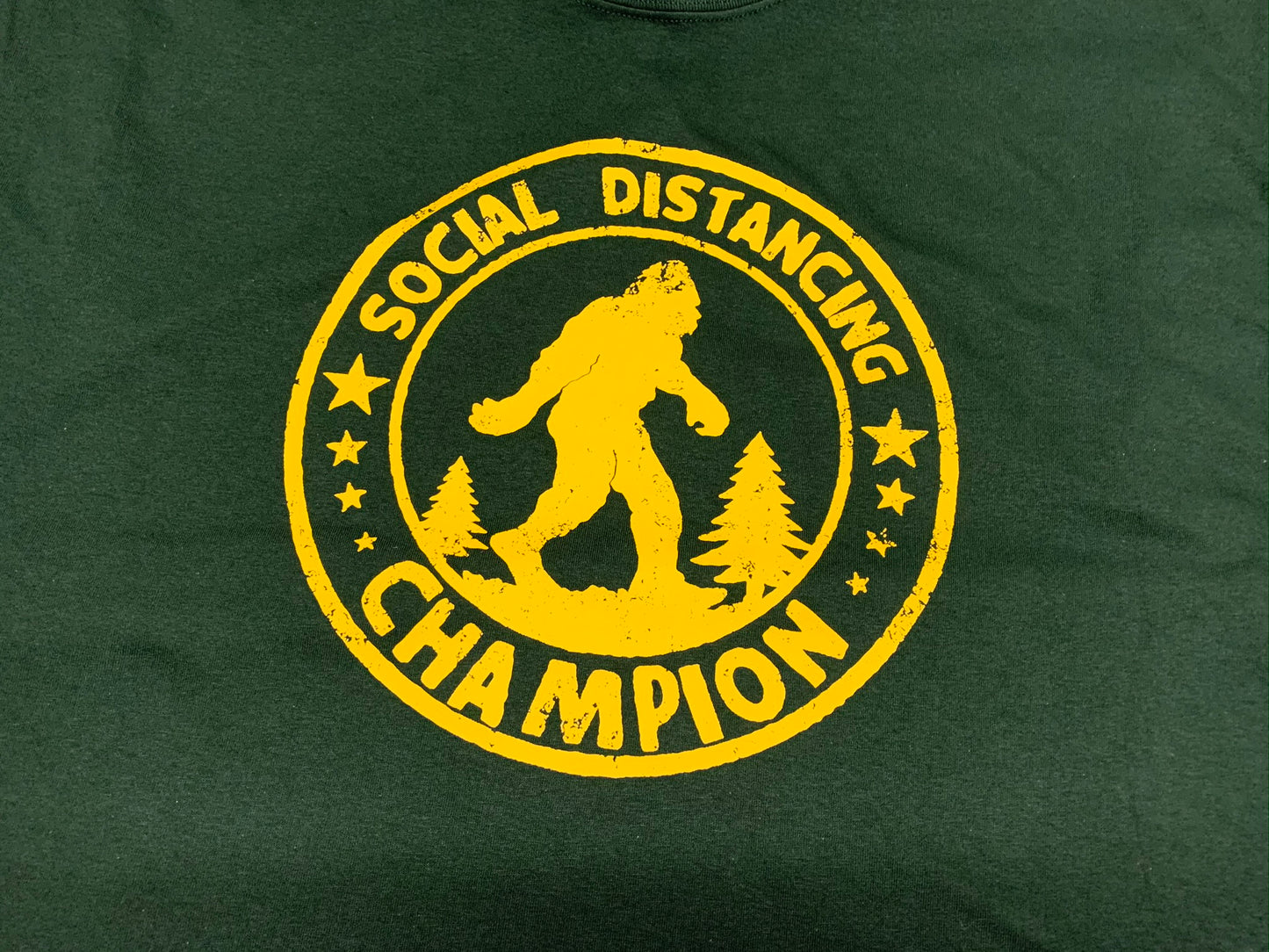 Social Distancing Champion Bigfoot T-shirt