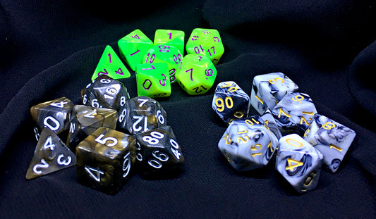 Deluxe Mystery Dice Set with Satin Lined Velvet Bag FREE shipping