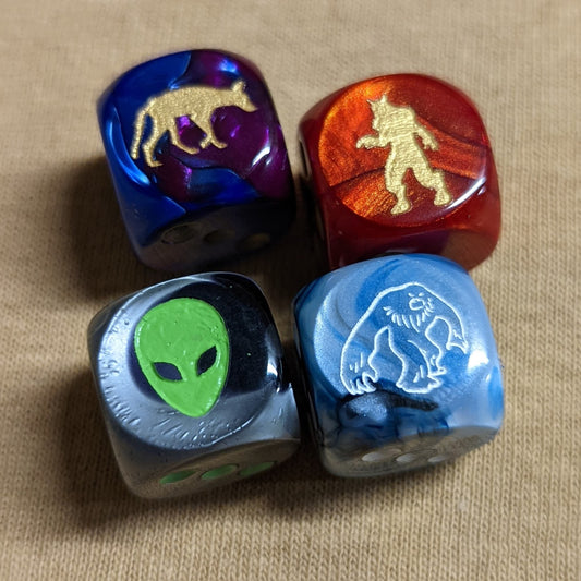 PIPTIDS Set #3 - Cryptid Dice - FREE shipping